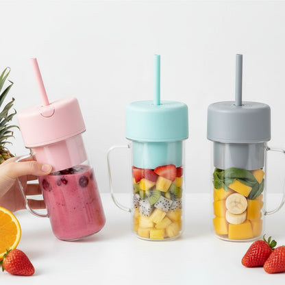 Batidora portátil con pajita