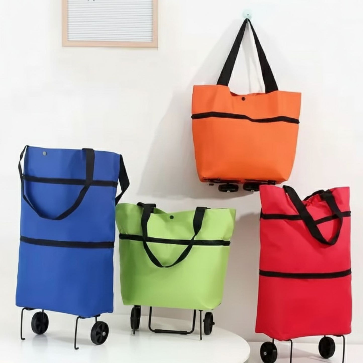 Bolso Plegable 2 en 1 con Ruedas