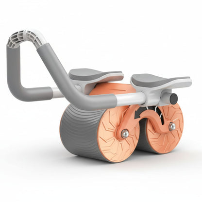 Rodillo abdominal con apoyabrazos, cronómetro y alfombrilla para rodillas