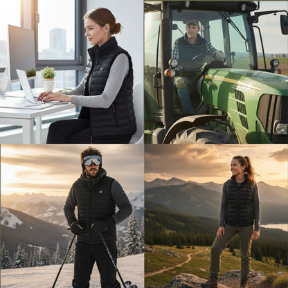 Chaleco Calefactable Térmico con Calefacción en Espalda y Cuello