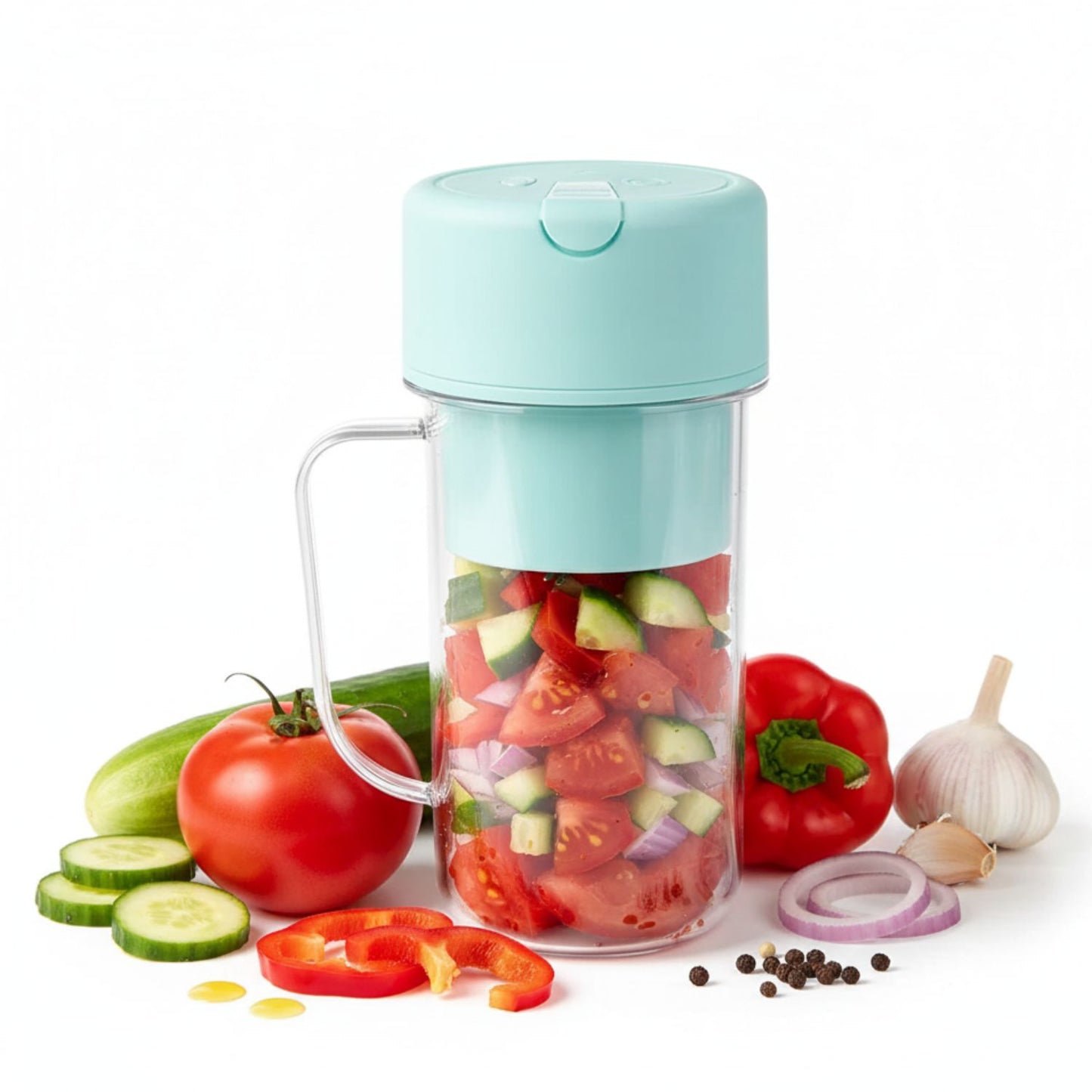 Batidora portátil con pajita